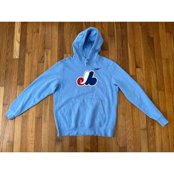 cooperstown colllection Other - Montreal Expos Nike Powder Blue Cooperstown Collection Logo Club Pullover Hoodie